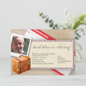 退職のために素晴らしい旅行テーマの招待状- 招待状 (スタンド正面)