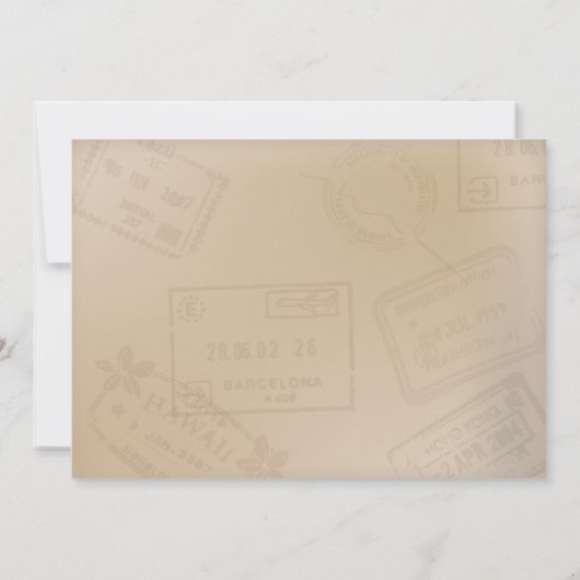 退職のために素晴らしい旅行テーマの招待状- 招待状 (裏面)