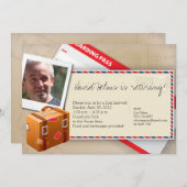 退職のために素晴らしい旅行テーマの招待状- 招待状 (正面/裏面)