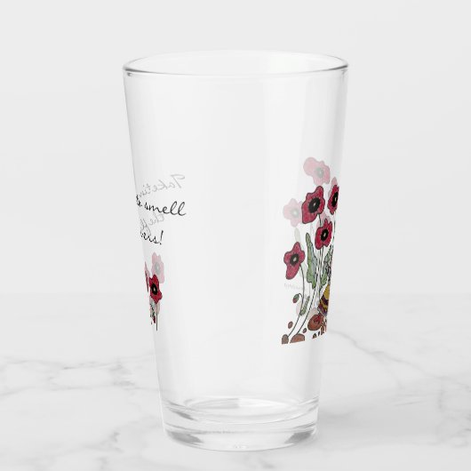 退職のウクライナの民芸のためのケシ タンブラーグラス (右)