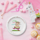 退職のウクライナの民芸の女性 ペーパープレート (パーティー)