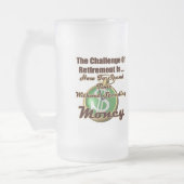 退職のギフトおよび退職のTシャツ フロストグラスビールジョッキ (左)