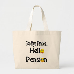 退職のギフトおよび退職のTシャツ ラージトートバッグ