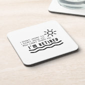 退職のギフトのおもしろいな男性への女性のパパのお母さん コースター (左側)