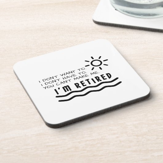 退職のギフトのおもしろいな男性への女性のパパのお母さん コースター (左側)