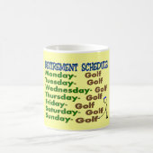 退職のスケジュールのゴルファー コーヒーマグカップ (中央)
