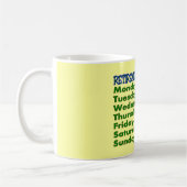 退職のスケジュールのゴルファー コーヒーマグカップ (左)