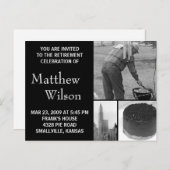 退職のパーティの招待状のカスタマイズ可能な写真 インビテーションポストカード (正面/裏面)