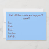 退職のパーティの招待状の英国のブルドッグ 招待状 (裏面)