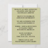 退職のパーティの招待状の親友のラブラドール 招待状 (裏面)