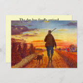 退職のパーティの招待状の親友の狩り 招待状 (正面/裏面)