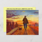 退職のパーティの招待状の親友の狩り 招待状 (正面/裏面)