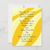 退職のパーティの招待状の~の金ゴールドの壊中時計 招待状 (裏面)