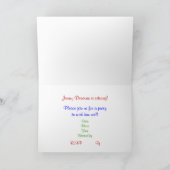 退職のパーティの招待状カード 招待状 (内部)