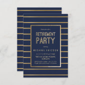 退職のパーティの招待状-、上品カスタマイズ 招待状 (正面/裏面)