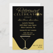 退職のパーティの招待状 招待状 (正面/裏面)