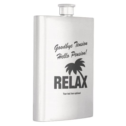 退職のフラスコのさようなら張力こんにちは年金 フラスク (右)