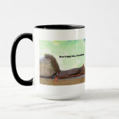 退職のユーモアのリス マグカップ (左)