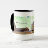 退職のユーモアのリス マグカップ (正面左)