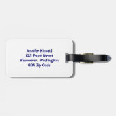 退職のユーモアのリス ラゲッジタグ (裏面横)