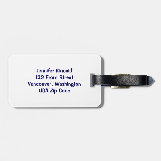 退職のユーモアのリス ラゲッジタグ (裏面横)