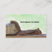 退職のユーモアのリス 名刺 (裏面)