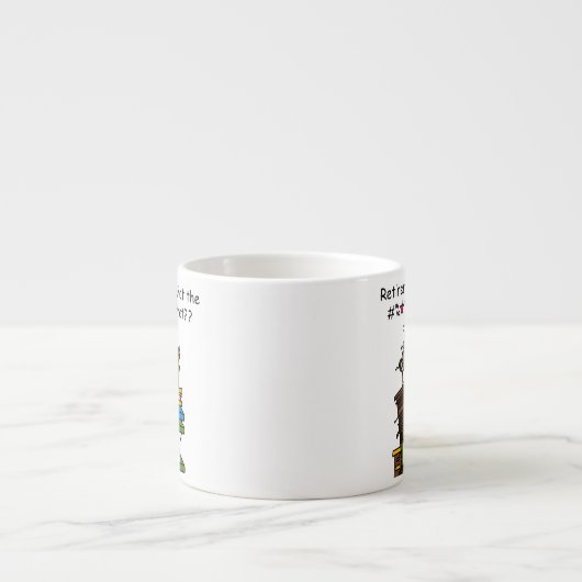 退職のユーモアはである何 エスプレッソカップ (正面)