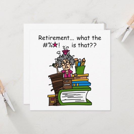 退職のユーモアはである何 カード (正面/裏面インサイチュ)