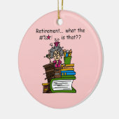 退職のユーモアはである何 セラミックオーナメント (左)