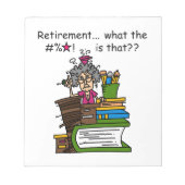 退職のユーモアはである何 ノートパッド (正面)