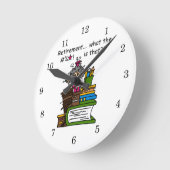 退職のユーモアはである何 ラウンド壁時計 (傾斜)