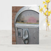 退職のレトロのパーキングメーター カード (黄色い花)