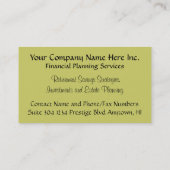 退職の作戦の名刺 名刺 (裏面)