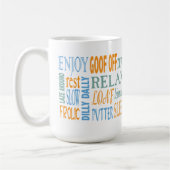 退職の単語およびアドバイス コーヒーマグカップ (左)