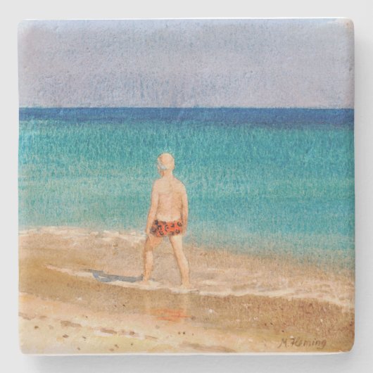 退職の喜び ストーンコースター (正面)