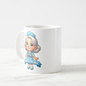 退職の喜び：魅力的退職したナース コーヒーマグカップ (正面左)