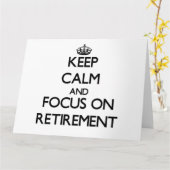 退職の平静そして焦点を保って下さい カード (黄色い花)