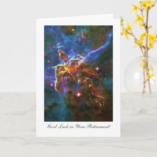 退職の幸運、星はカリーナの星雲を満たしました カード (黄色い花)