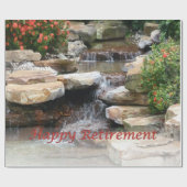 退職の庭の滝の滝の覆いの紙 ラッピングペーパー (フラット)