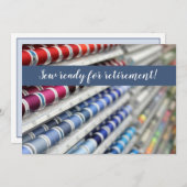 退職の招待状の準備ができた縫って下さい 招待状 (正面/裏面)