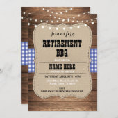 退職の招待状の退職したなパーティーBBQの招待 招待状 (正面/裏面)