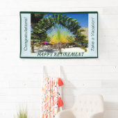 退職の旗の元のカリブのな写真 横断幕 (インサイチュ)