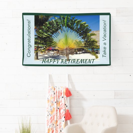 退職の旗の元のカリブのな写真 横断幕 (インサイチュ)