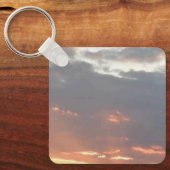 退職の日の夕焼け写真で新しい始まり キーホルダー (正面)