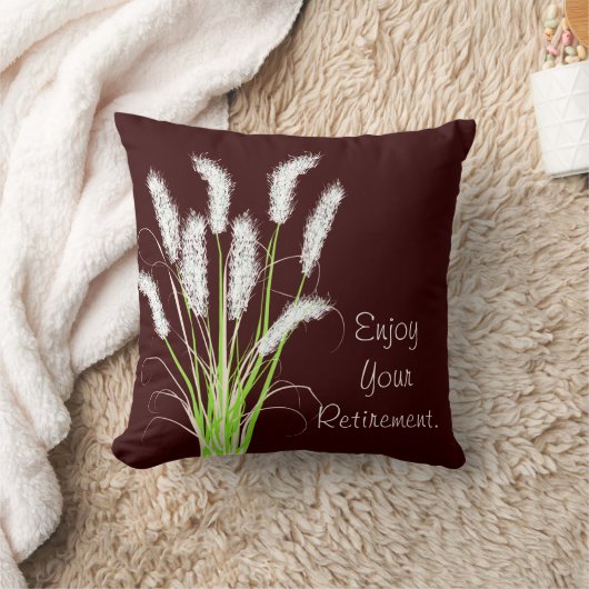 退職の枕Ornamentalは芸術を草でおおいます クッション (ブランケット)