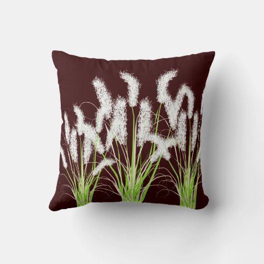 退職の枕Ornamentalは芸術を草でおおいます クッション (裏面)