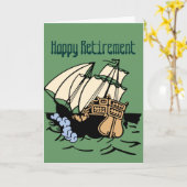 退職の船 カード (黄色い花)