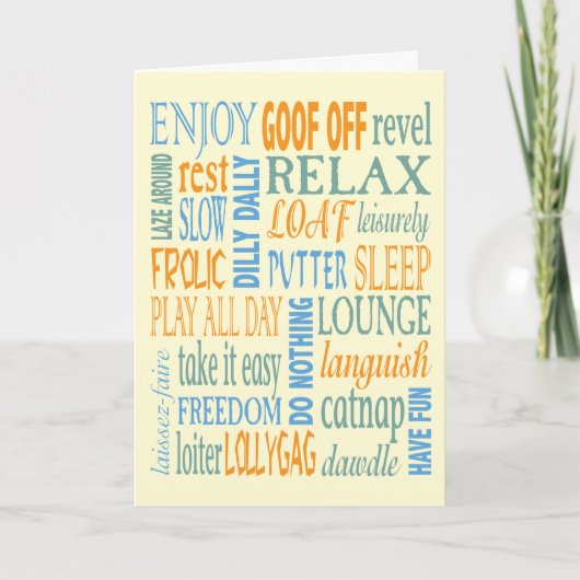 退職の言葉とアドバイス カード (正面)