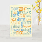 退職の言葉とアドバイス カード (黄色い花)