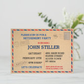 退職の郵便はがき郵便ポストの招待の招待状 招待状 (スタンド正面)
